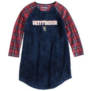 New! Harry Potter Gryffindor Fleece Dorm Nightgown